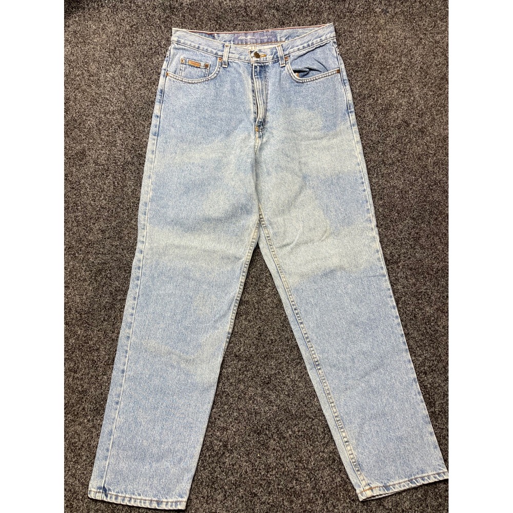 Eddie Bauer Loose Fit Jeans Mens 33x30 Light Wash Denim High Rise Straight Leg - Picture 1 of 7